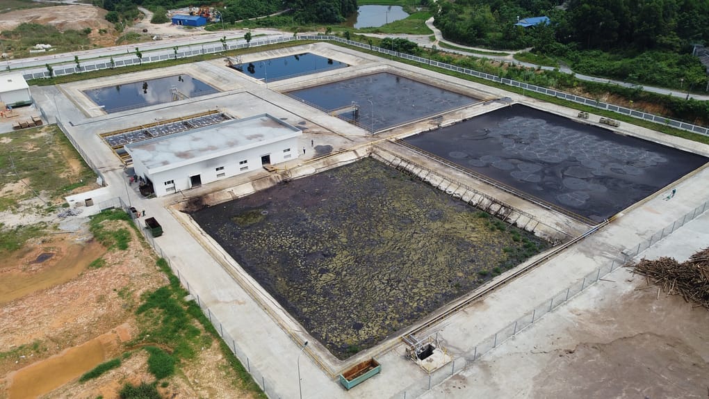 khu xử lý bùn thải