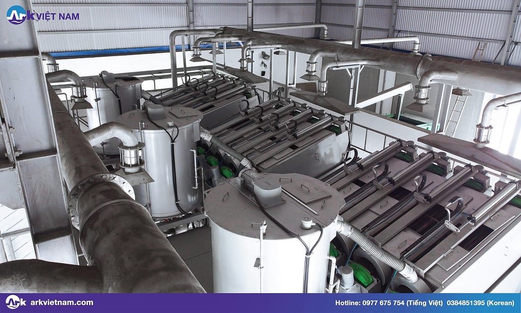 dự án máy ép bùn trục vít tại phú thọ