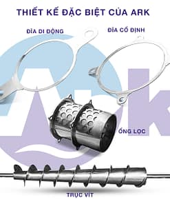 Máy ép bùn trục vít đa đĩa các bộ phận của trục vít